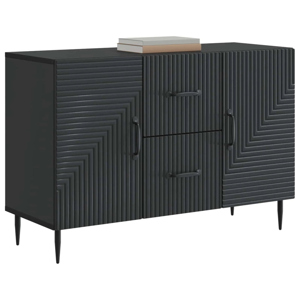 Credenza | Madia | Buffet da pranzo | Armadio da pranzo Nero 89 x 34,5 x 60 cm Legno ingegnerizzato