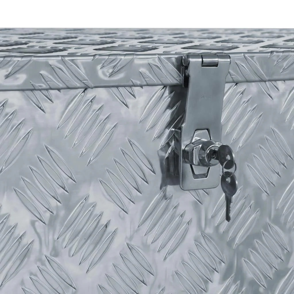 Scatola in alluminio argentato 110,5 x 38,5 x 40 cm 02_0003197