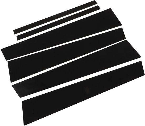 Beccheggio per Finestre - 6 Stuks B-stile Paline di Protezione per Finestre - Luccicante Nero - Duraturo - Adatto per Honda Accord 2008-2012 - Protezione per Porta Laterale