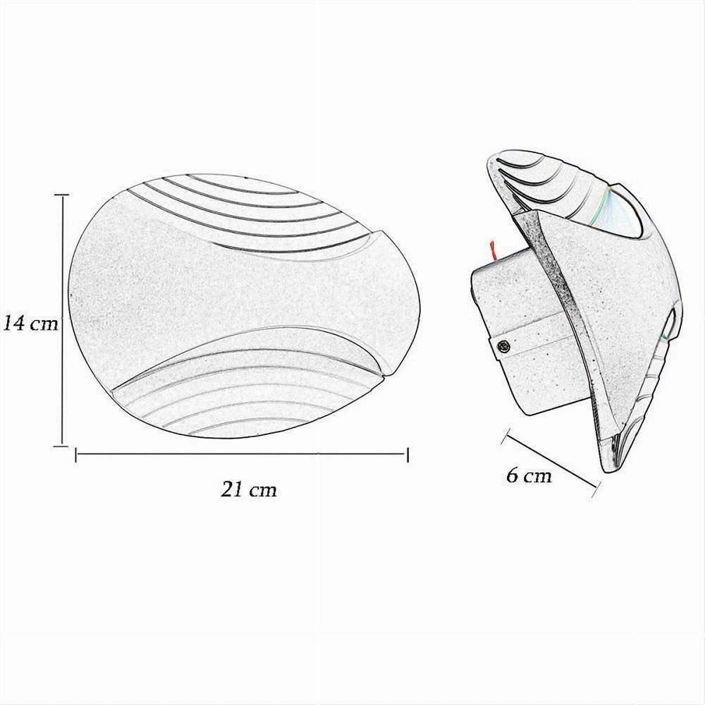 Trade Shop - Applique Led Da Muro Doppia Emissione 6 W Lampada Ovale 3 Modalità Luce Aq15-n3c -