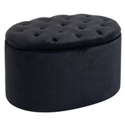 Divanetto con contenitore ¨C zephmum ¨C velluto nero 71x52x42 cm