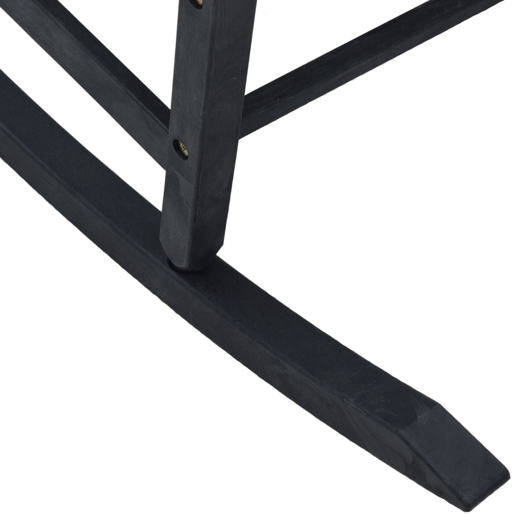 Sedia a dondolo da giardino Nera 65x84x114 cm HDPE