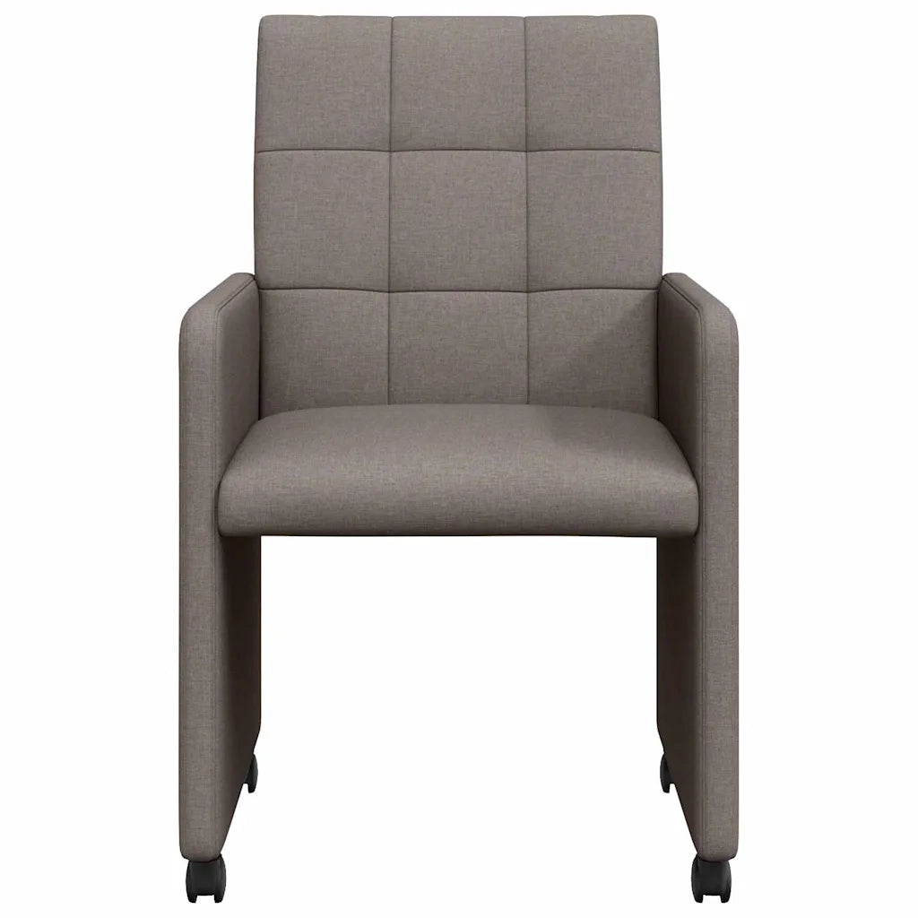 Sedie da Pranzo con Ruote 2 pcs Talpa 58 x 65 x 94 cm Tessuto 42017835