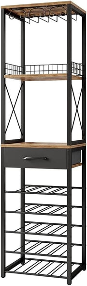 Portabottiglie Porto, Rovere rustico, 40 x 147.5 cm con cassetto, combinabile con la serie Porto per una conservazione flessibile delle bottiglie di vino