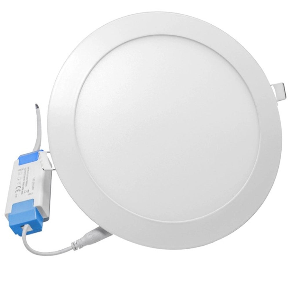 Trade Shop - Pannello Smd Led Tondo Da Incasso 24w Con Driver Cct 4000k 3000k 6500k P285a-t3c -