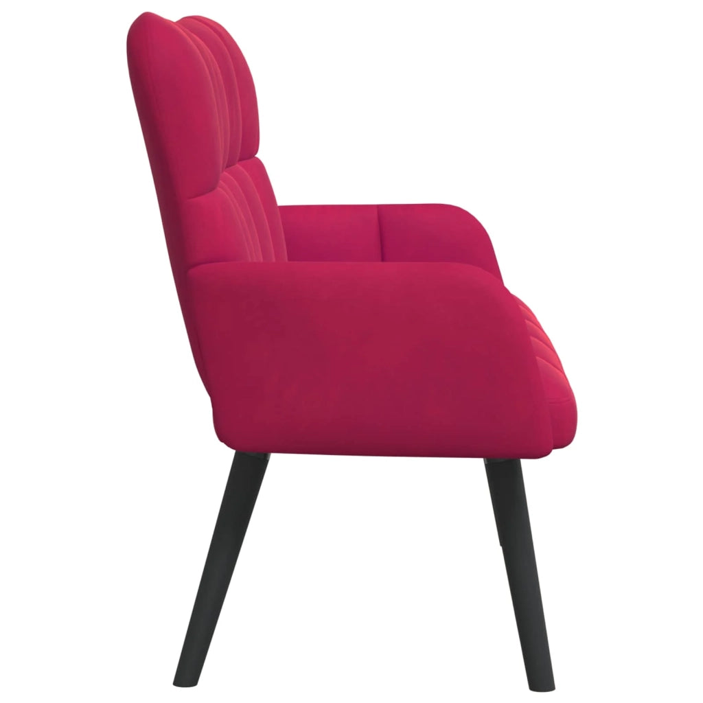 Sofa a Due Posti Rosso vino 115 x 61 x 87 cm Velluto 42028944