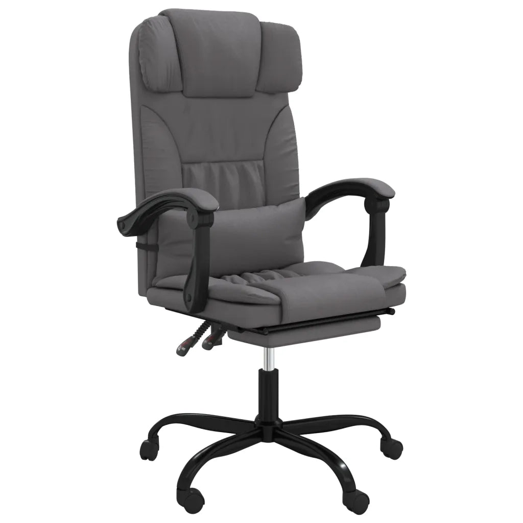 Poltrona da Ufficio Reclinabile Grigia in Similpelle cod mxl 22761