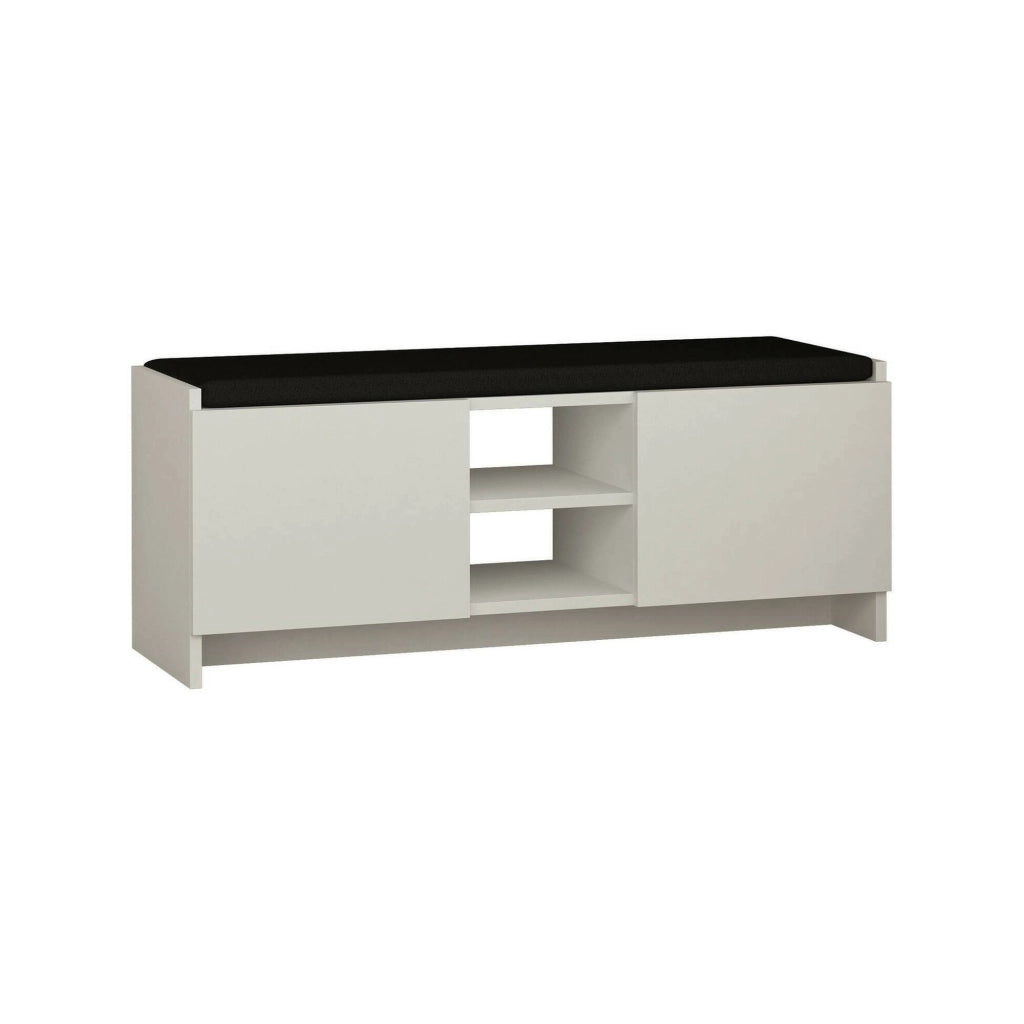 Scarpiera Axar, Mobile portascarpe, Armadio da ingresso multiuso, Mobiletto per calzature, 110x37h43 cm, Bianco