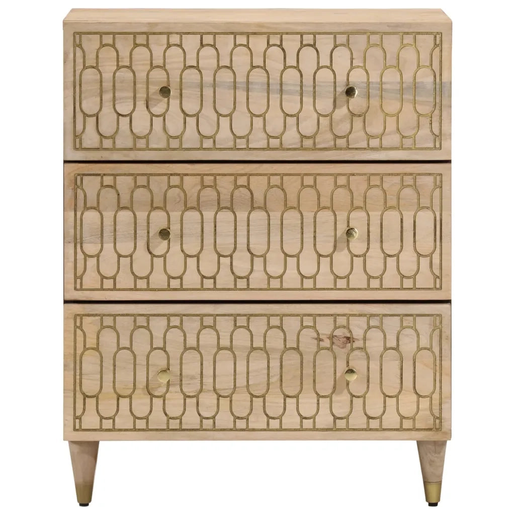 Credenze 2 pz 60x33x75 cm in Legno Massello di Mango 3206307