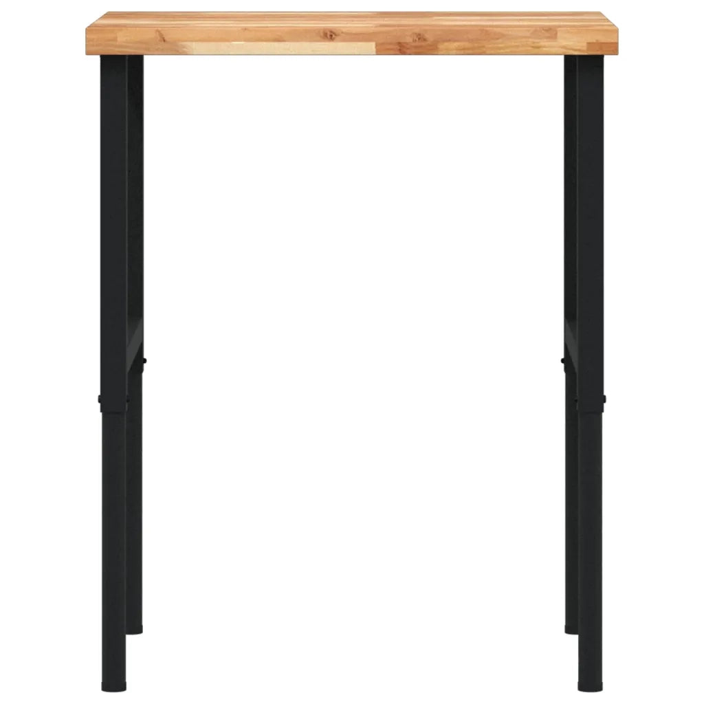 Banco Lavoro 80x60x(73-99,5) cm Legno di Acacia Rettangolare 3309692