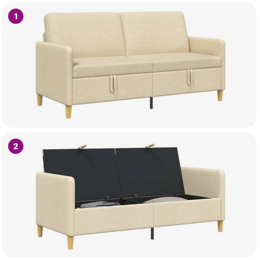 Divano con Storage Crema 172 x 78 x 87 cm Poliestere 42036954