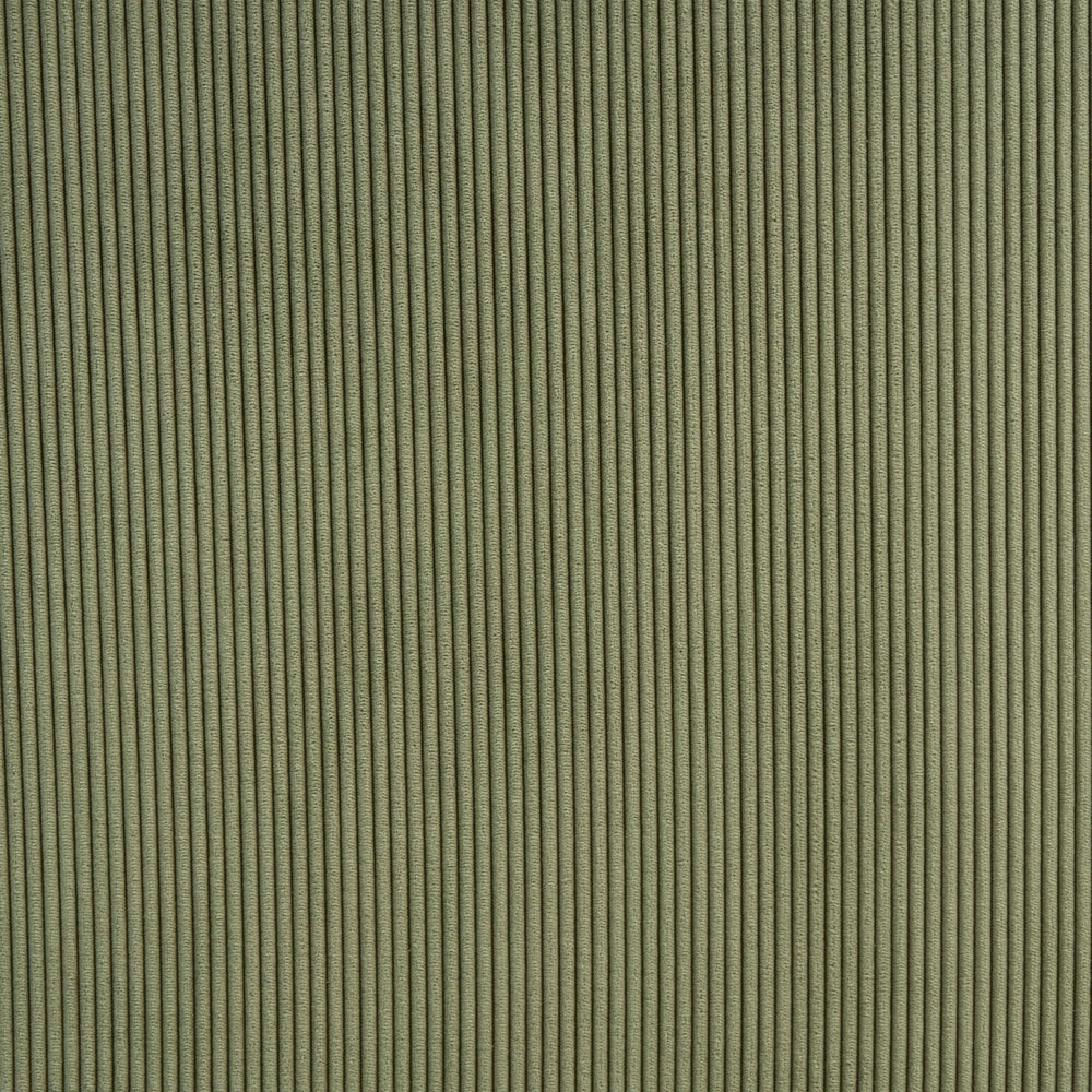 Poltrona imbottita componibile 1 posto velluto a coste verde con gambe nere Stile moderno