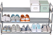 Sistema di organizzazione per scarpe a 3 livelli - ripiano di stoccaggio - organizzatore di scarpe - alta qualità acciaio - plastica - progettato per risparmiare spazio - misura 92 cm x 30 cm x 54 cm