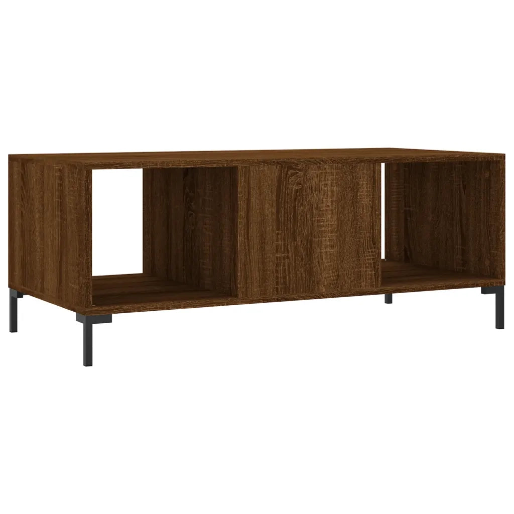 Tavolino Salotto Rovere Marrone 102x50x40 cm Legno Multistrato 829307