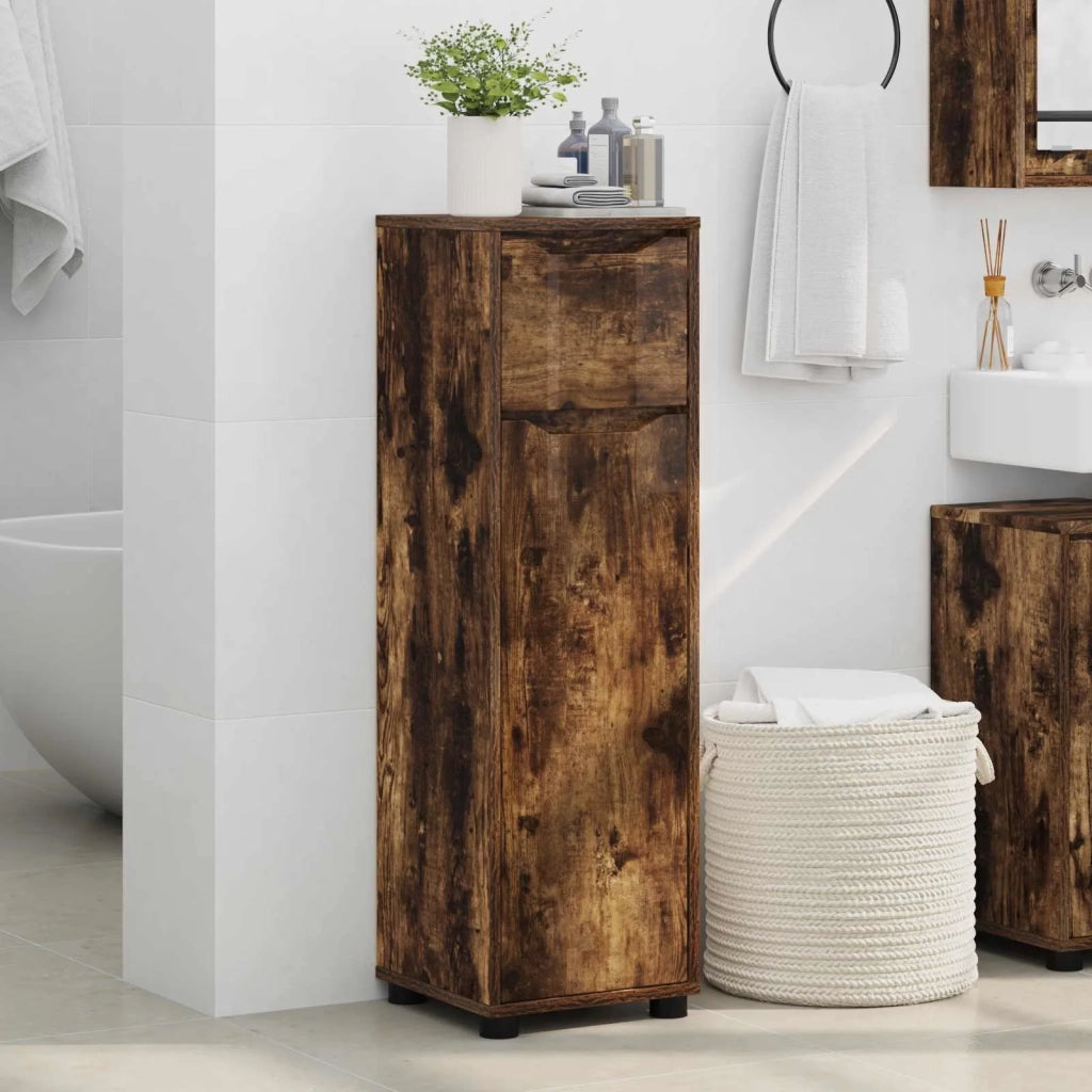 Mobile da Bagno con cassetto Rovere fumé 30,5 x 30 x 101 cm 888742