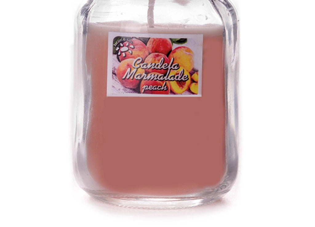Candele Profumate In Barattolo Di Vetro Modello Marmalade In Varie Fragranze - Candela - Pesca