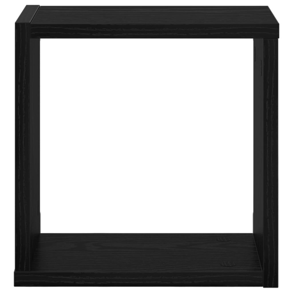 Mensole a Parete Rovere Nero MDF 26 x 15 x 26 cm Mensole a Parete