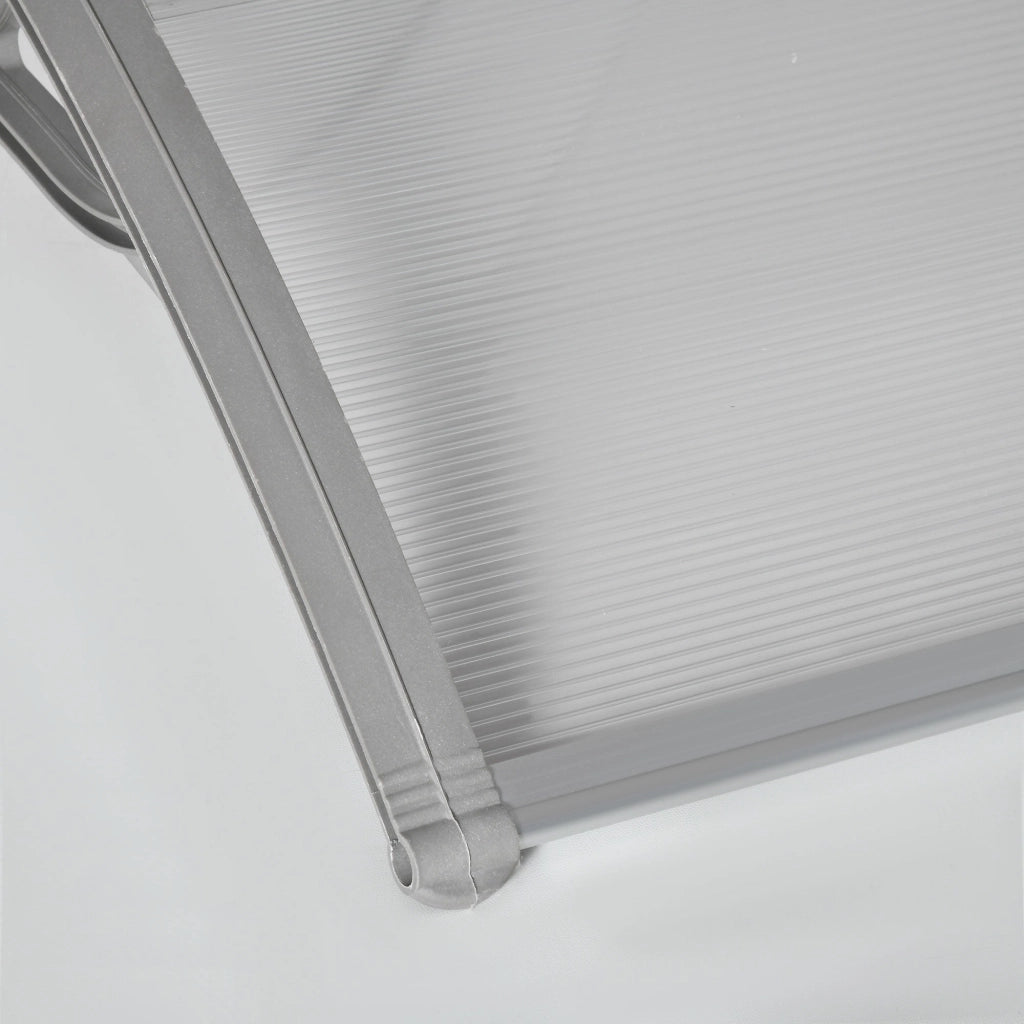 Pensilina Tettoia  100x80 cm in Policarbonato Anti-UV Argento