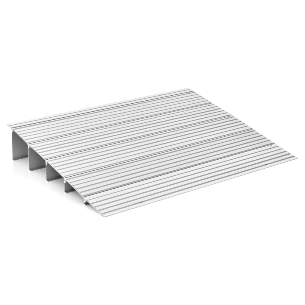 Rampa per soglia porta in alluminio con altezza regolabile, Rampa d'accesso antiscivolo portata 317kg 86,5x66,5x13cm-Salute e bellezza
