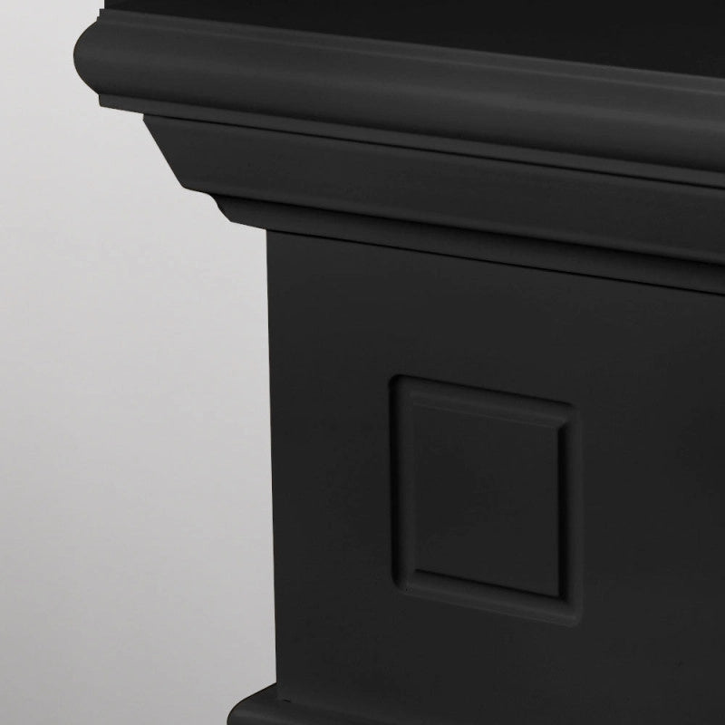 Cornice per camino rivestimento in legno L110xP36xH100 Cambridge Nero