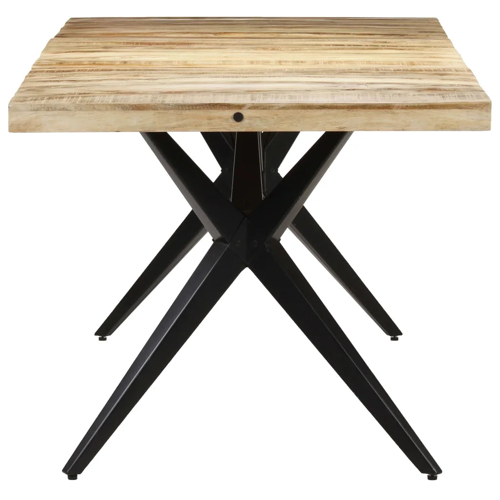 Tavolo da Pranzo 160x80x76 cm in Legno Massello di Mango Grezzo cod mxl 65526