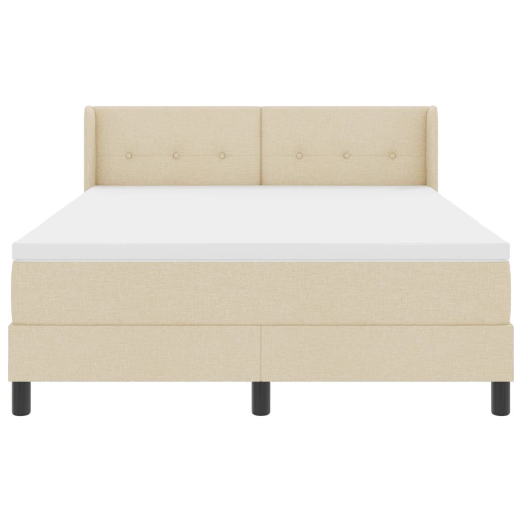 Letto box spring  con materasso panna 140x200 cm