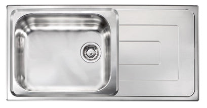 Lavello COMO  100X50 1 vasca sinistra+ gocciolatoio ACCIAIO INOX 010146.S1.01.2018