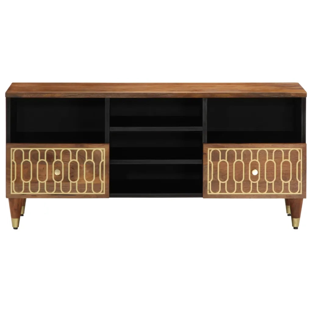 Mobile Porta TV 100x33x46 cm in Legno Massello di Mango 358302