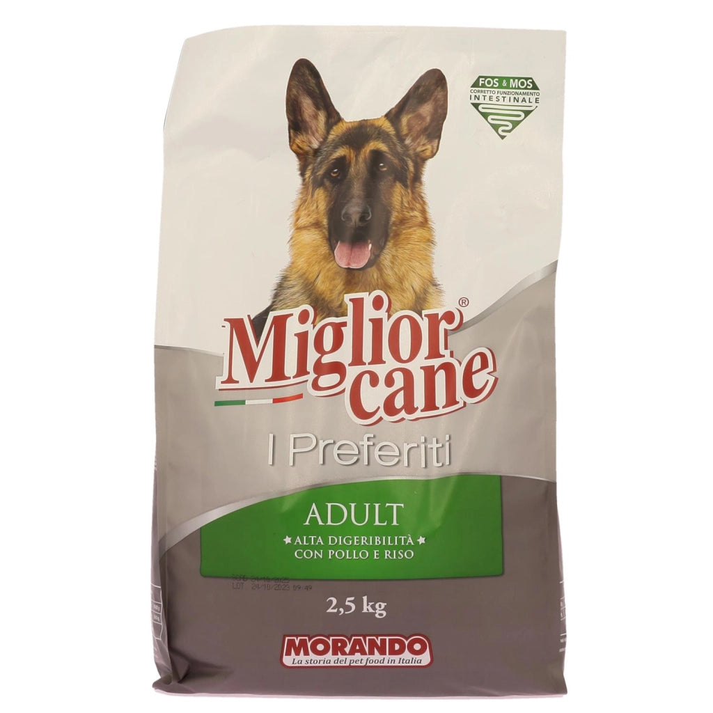 MIGLIOR CANE I PREFERITI CROCCHETTE POLLO E RISO ALTA DIGERIBILITA' 2.5 KG