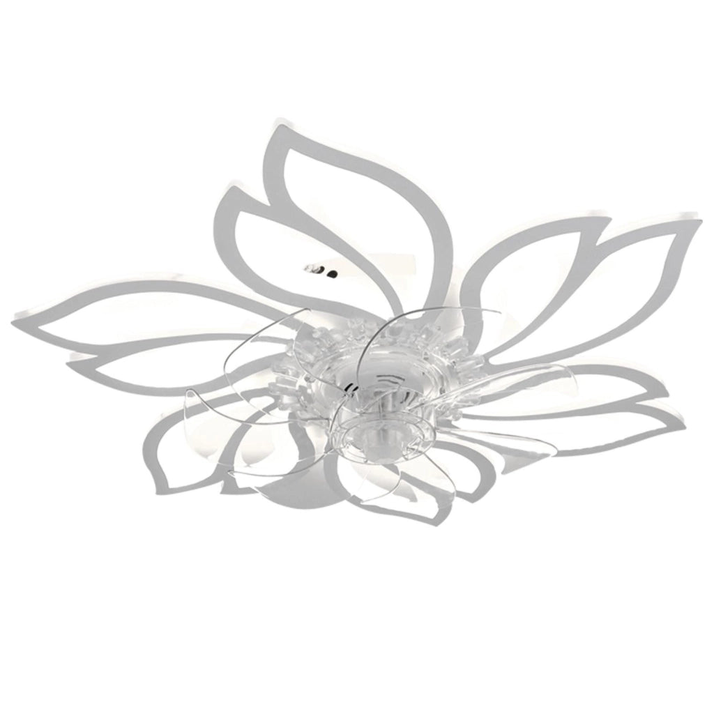 ZMH Ventilatore da soffitto Lampada da soffitto Ventilatore dimmerabile Temporizzazione creativa 6 luci