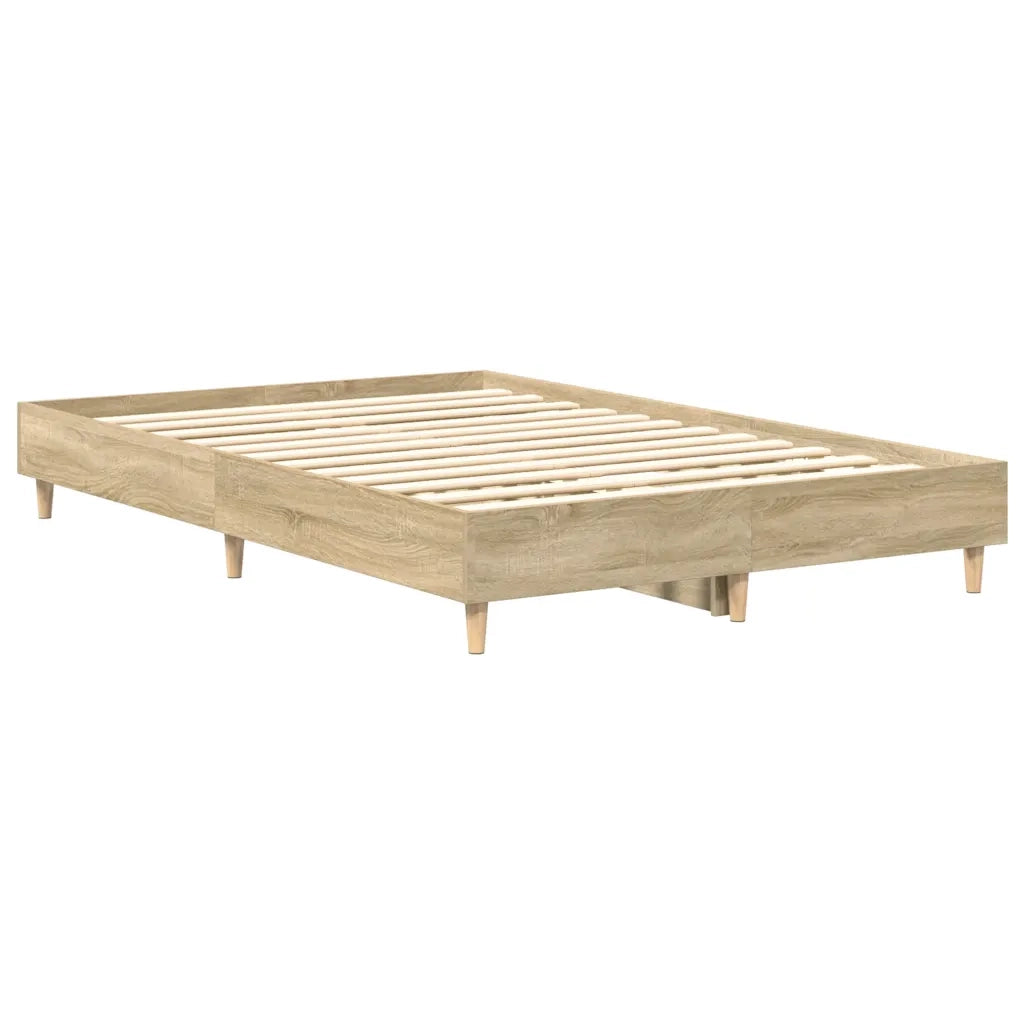 vidaXL Giroletto senza Materasso Rovere Sonoma 140x190cm in Truciolato