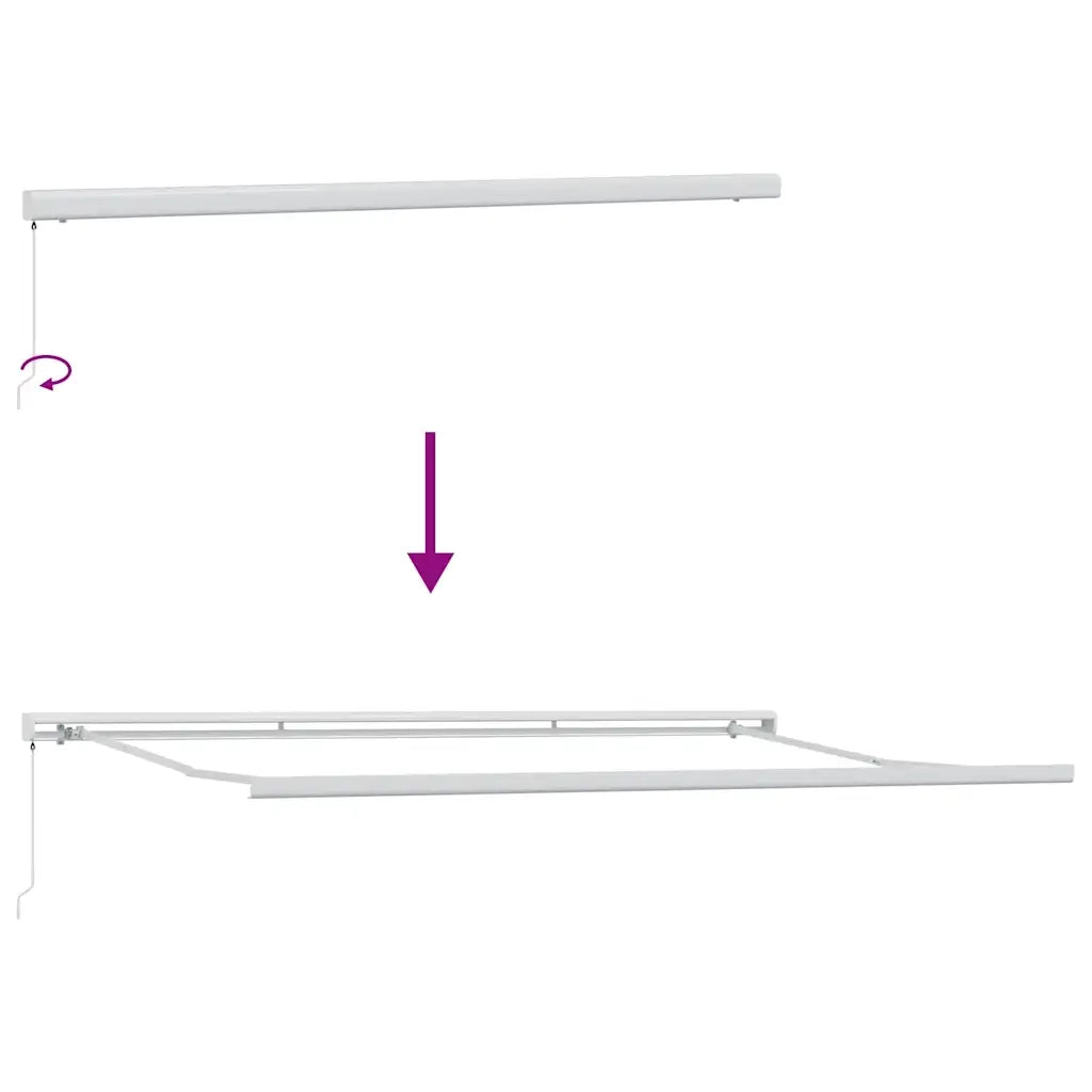 Tenda Sole Retrattile Manuale 500x300 cm Marrone 3215722