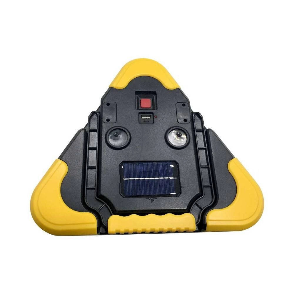 Trade Shop - Triangolo Per Emergenza Stradale A Led Strobo Ricarica Solare Usb 30w 24x26 Cm -