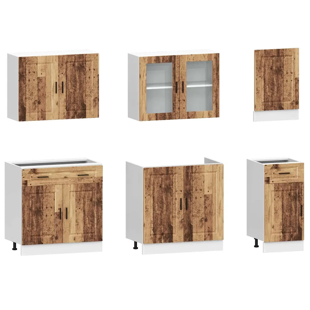 Set Mobili da Cucina 7 pz Porto Legno Vecchio in Truciolato 3314759