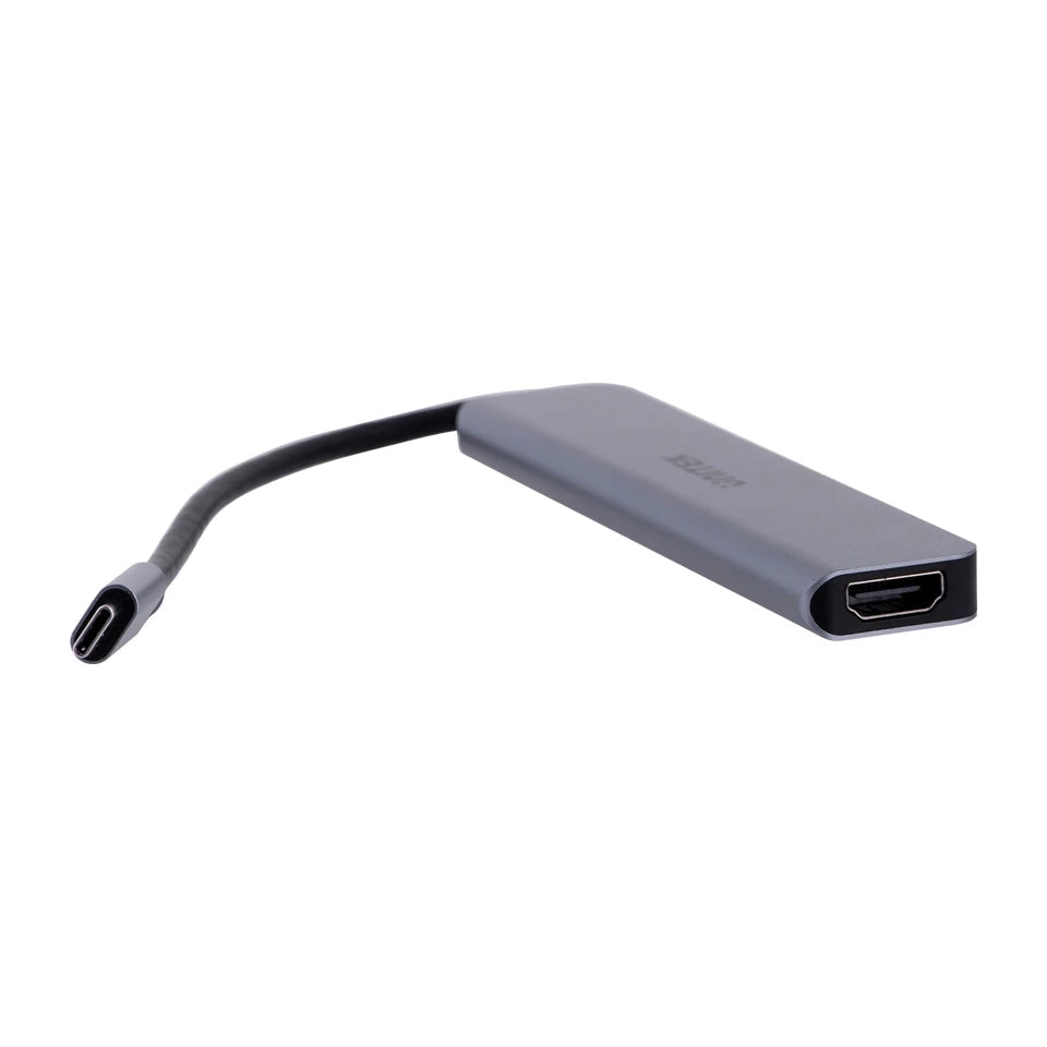 UNITEK HUB USB-C H1118A; USB-A x3, USB-C, HDMI, SD, microSD