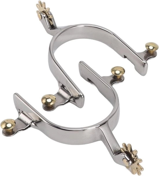 Spurri in stile cowboy in acciaio inossidabile per stivali - uomini e donne - spurri per stivali da cavallo - attrezzatura equestre - equipaggiamento per competizioni equestri