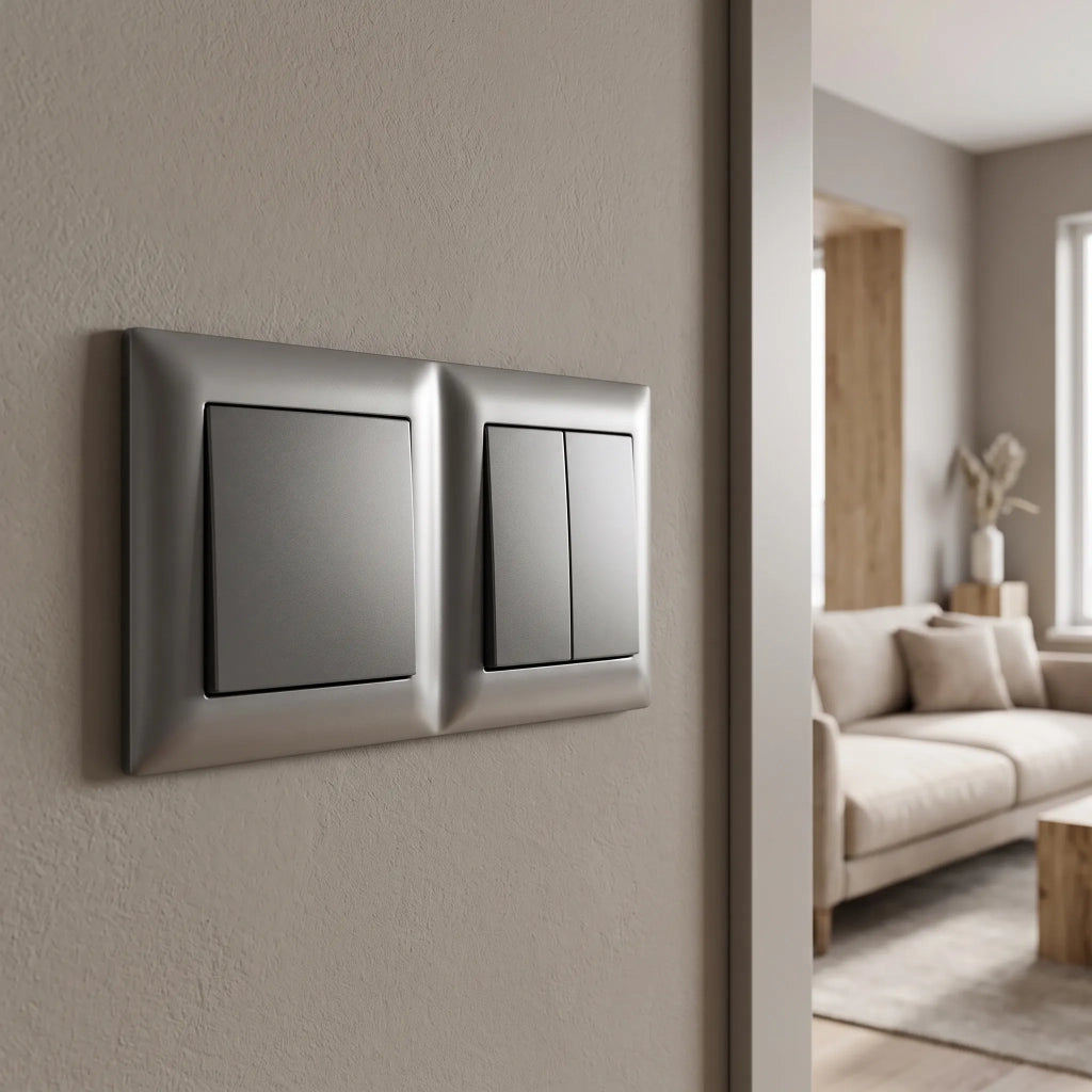 Placca Doppia Per Prese Oste Jnh014-2f Grey