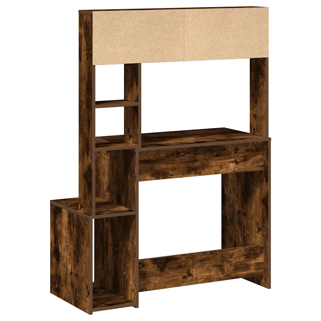 Scrivania Mensole Rovere Fumo 100x45x140 cm Legno Multistrato 860440