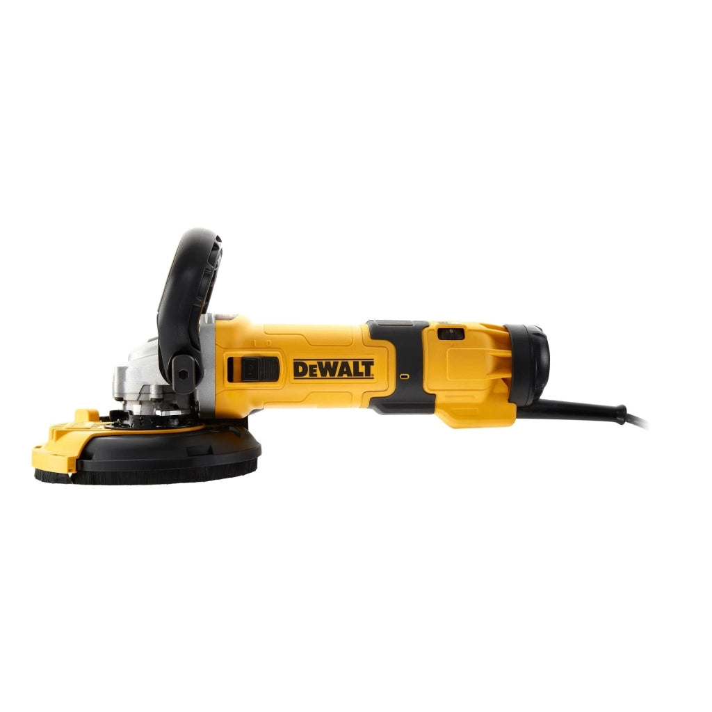 SMERIGLIA DEWALT D.125mm 1500Watt + MOLA DIAMANT. E CUFFIA D'ASP. - DWE4257KT-QS