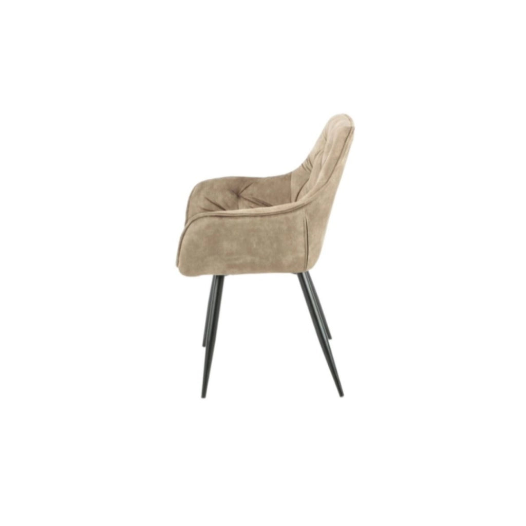 SEDIA SENNA 59X60XH86CM MARRONE IN VELLUTO