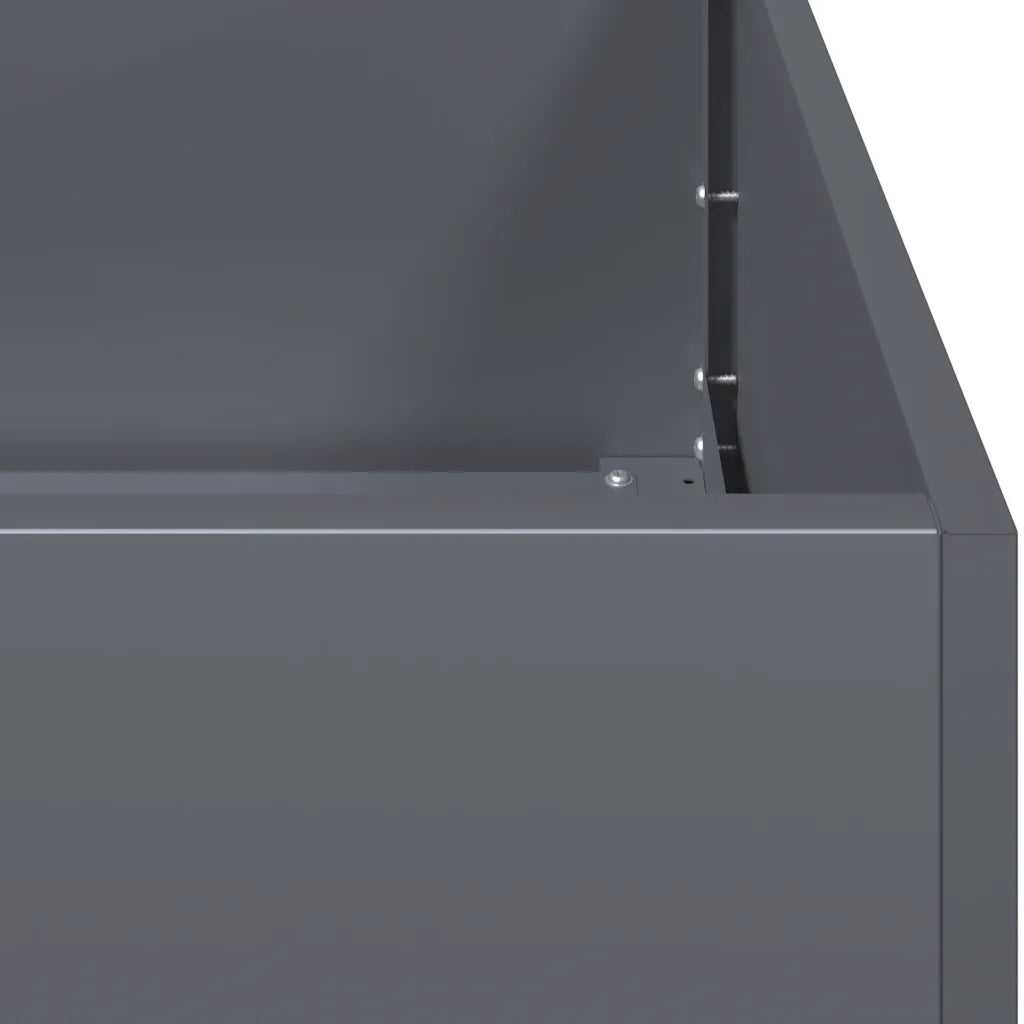 Fioriera Antracite 80x80x80 cm in Acciaio 860782