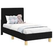 Letto singolo | Letto per adulti | Struttura letto per bambini con testata Nero 70 x 140 cm