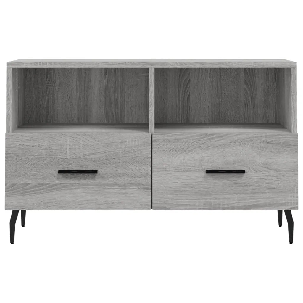 Mobile Porta TV Grigio Sonoma 80x36x50 cm in Legno Multistrato
