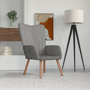 Poltrona Relax Grigio Chiaro in Velluto 327655