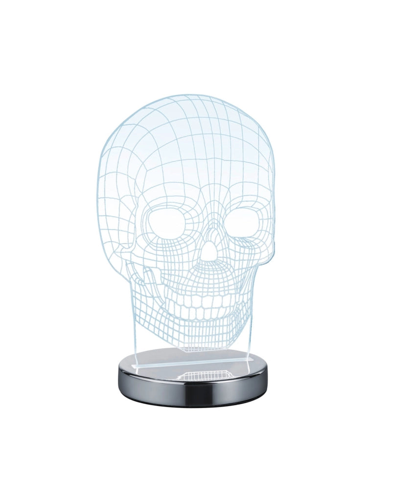 Lampada tavolo da Interno a LED in Metallo Cromo