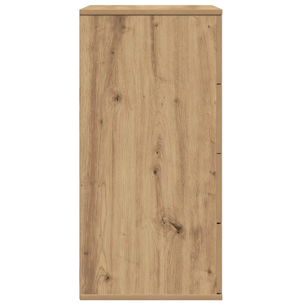 vidaXL Credenza rovere artigianale 60 x 39 x 80 cm Legno multistrato