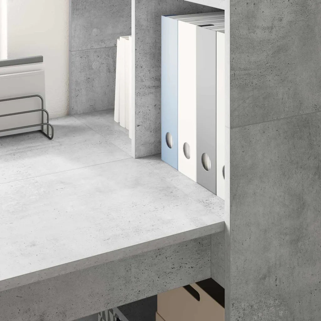 Scrivania Grigio cemento Legno ingegnerizzato 122 x 67 x 145 cm 3337260