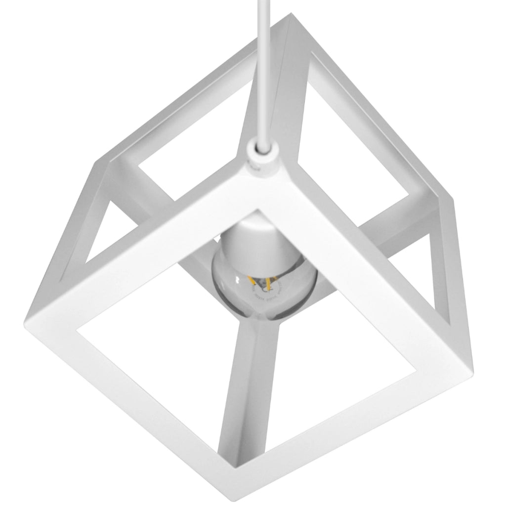 Lampada a sospensione Polux Sweden bianca E27 Ø16 metallo