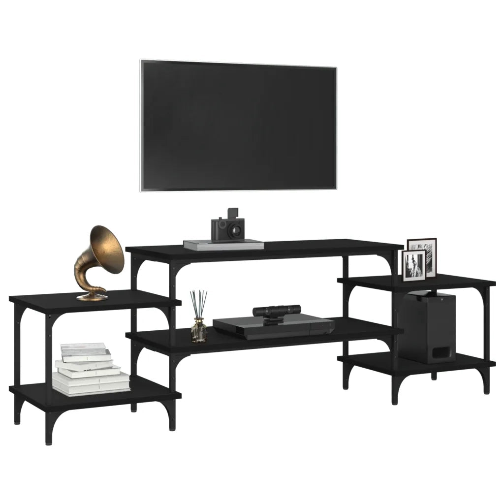 Mobile Porta TV Nero 157x35x52 cm in Legno Multistrato 826320