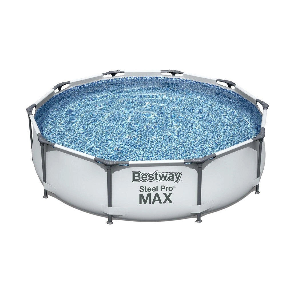 Trade Shop - Piscina Fuori Terra Rotonda Steel Pro Max Set 305 X 76 Cm Pompa 1.249 L/h 56408 -